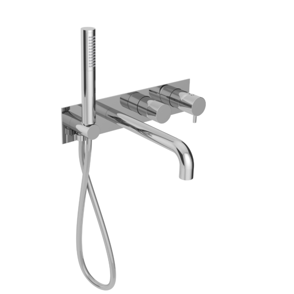 Atlantic Wall Mounted Bath Shower Mixer Chrome