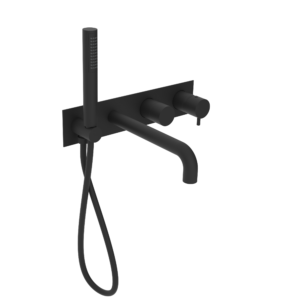Atlantic Wall Mounted Bath Shower Mixer Matt Black