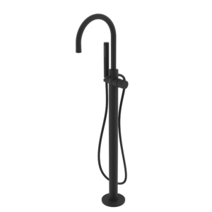 Atlantic Floor Standing Single Lever Bath Shower Mixer Matt Black