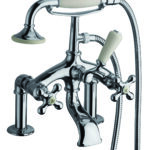 Leonardo Deck Mounted Bath Shower Mixer Chrome