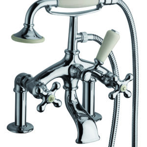 Leonardo Deck Mounted Bath Shower Mixer Chrome