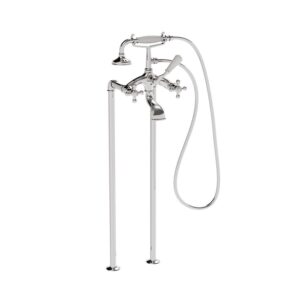 Leonardo Floor Mounted Bath Shower Mixer Chrome