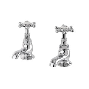 Brunel Hand Basin Pillar Taps (Pair) 80mm Chrome