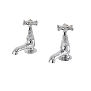 Brunel Hand Basin Pillar Taps (Pair) 100mm Chrome