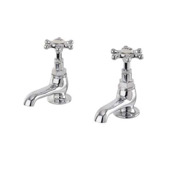 Brunel Hand Basin Pillar Taps (Pair) 100mm Chrome