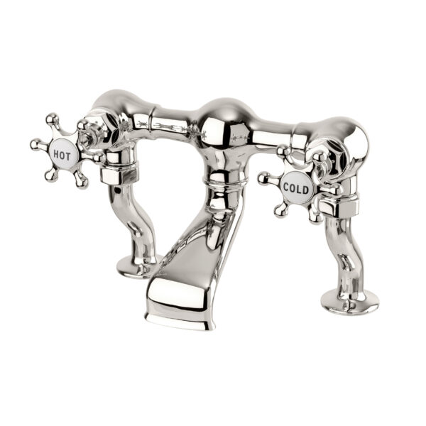 Brunel Deck Mounted Bath Filler Nickel
