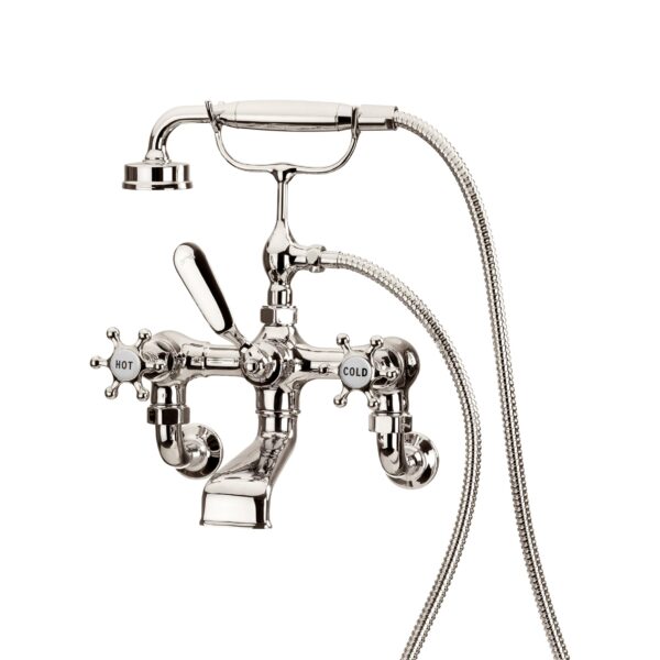 Brunel Wall Mounted Bath Shower Mixer Nickel