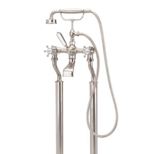 Brunel Floor Mounted Bath Shower Mixer Brushed Nickel