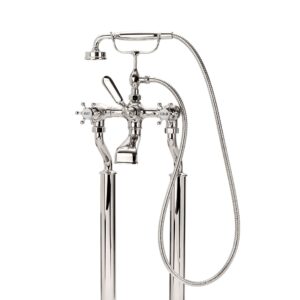 Brunel Floor Mounted Bath Shower Mixer Nickel