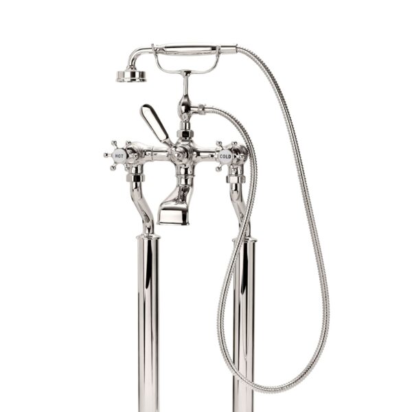 Brunel Floor Mounted Bath Shower Mixer Nickel