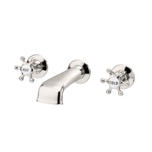 Brunel 3pc Wall Mounted Bath Filler Nickel