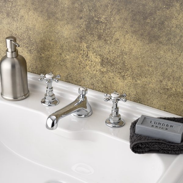 Brunel 3pc Low Spout Basin Mixer Chrome - Image 2