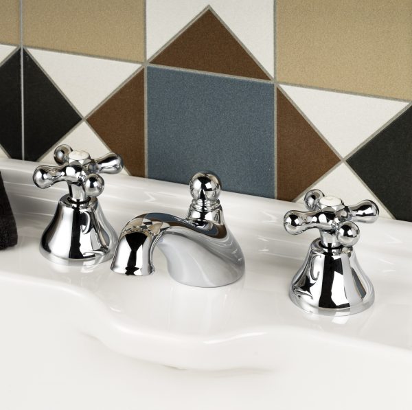 Leonardo 3pc Deck Basin Mixer Chrome